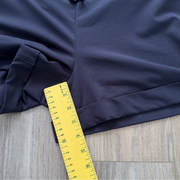Athleta Women's Midtown Shorts Size 14 Navy Blue Drawstring Athleisure - Picture 11 of 11